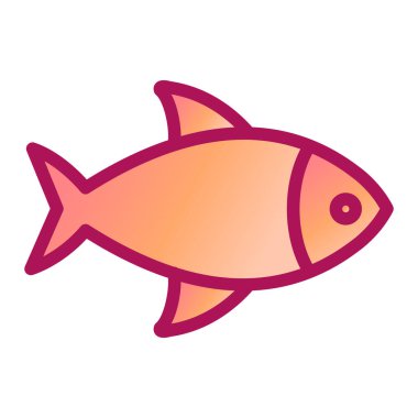 balık simgesi vektör illüstrasyonu