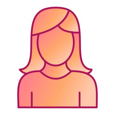 kadın avatar karakter vektör illüstrasyon tasarımı