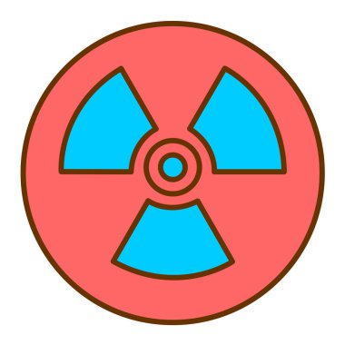 Radyasyon ikonu vektör illüstrasyonu