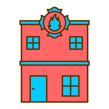 ev binası baca simgesi vektör illüstrasyon tasarımı