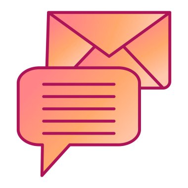 Mesaj sohbet simge vektör çizim