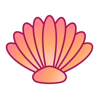 deniz kabuğu ikonu vektör illüstrasyonu