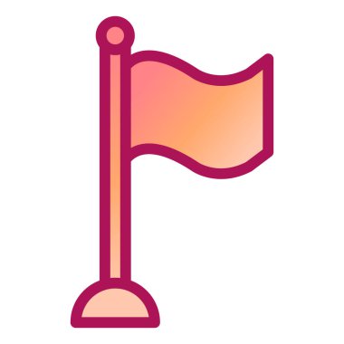 bayrak ikonu vektör illüstrasyonu