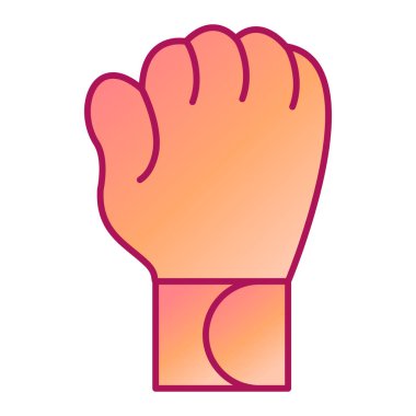 Boks eldiveni ikonu. Ana hatlı vektör çizimi. beyaz arkaplanda izole