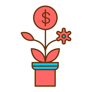 Dolar sembollü vektör illüstrasyon tasarımı