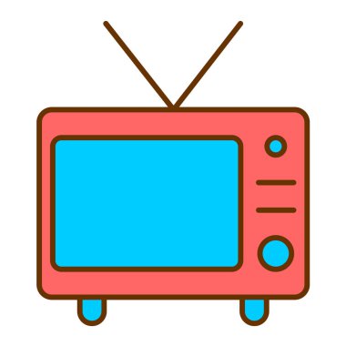 Televizyon. Web simgesi basit illüstrasyon