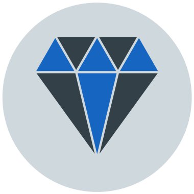 Elmas. Web simgesi basit illüstrasyon