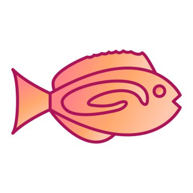 balık simgesi vektör illüstrasyonu