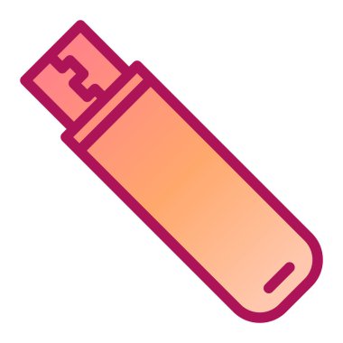 usb flash disk simgesi, vektör illüstrasyonu basit tasarım