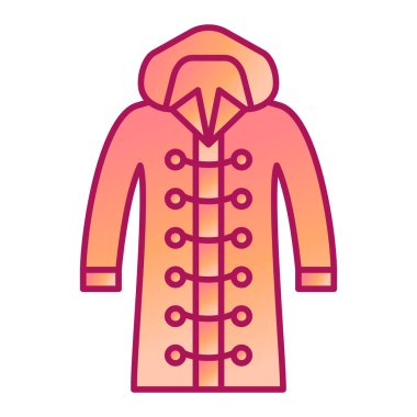 Yağmurluk düz simge, vektör illüstrasyon