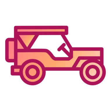 araba simgesi vektör illüstrasyonu