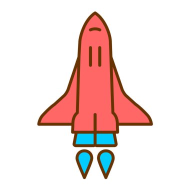 roket fırlatma simgesi vektör çizimi