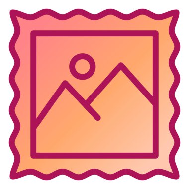 resim çizgisi simgesi, vektör illüstrasyonu