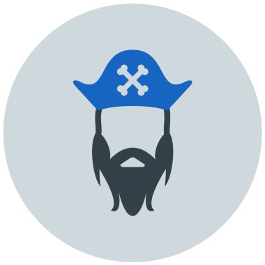 Korsan. Web simgesi basit illüstrasyon