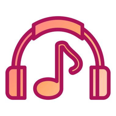 müzik çalar ikon vektör illüstrasyonu