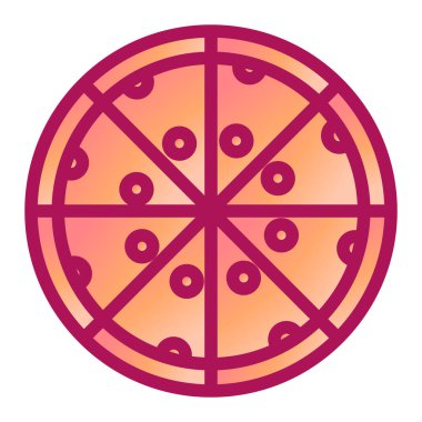 Pizza ikonu vektör illüstrasyonu