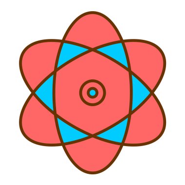 atom. Web simgesi basit illüstrasyon