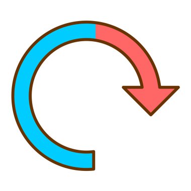 Yenile. Web simgesi basit illüstrasyon