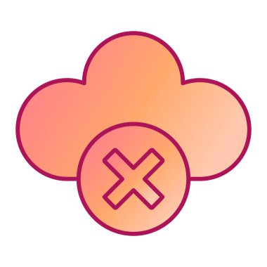 Web ve mobil uygulama için gradyan çizgi simgesine sahip bulut