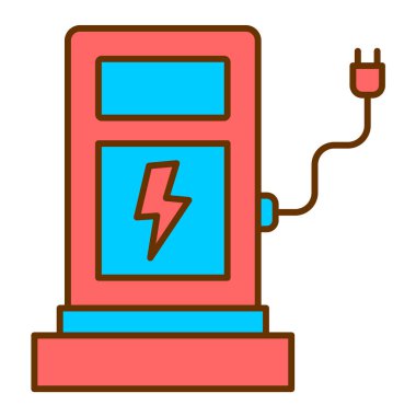 Moda Biçimli Batarya Simgesi İzole Arkaplan