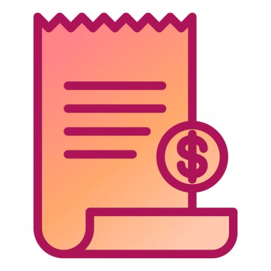 Fatura. Web simgesi basit illüstrasyon