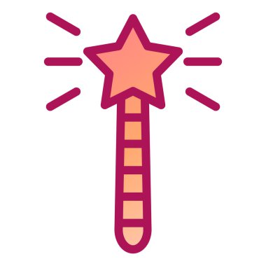 sihirli değnek vektör illüstrasyon tasarımı