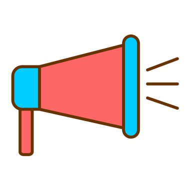 Megafon ikonu vektör illüstrasyonu