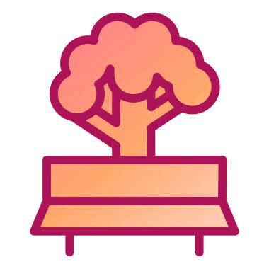 Ağaç. Web simgesi basit illüstrasyon