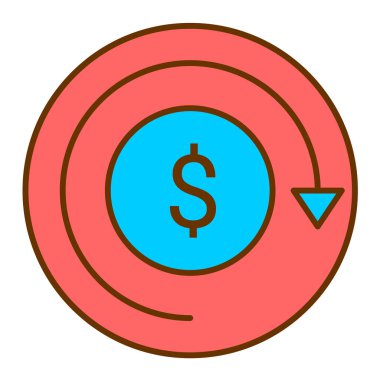 Dolar simgesi vektör illüstrasyonu