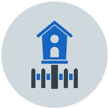 kuş evi modern simge vektör illüstrasyonu