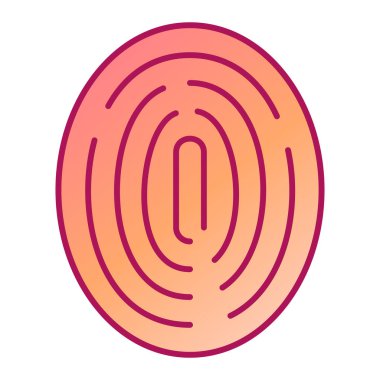 parmak izi simgesi, vektör illüstrasyonu basit tasarım