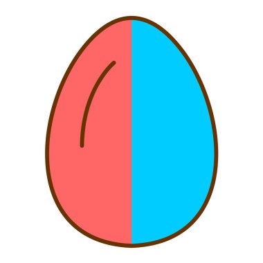 Paskalya yumurtası ikonu vektör çizimi