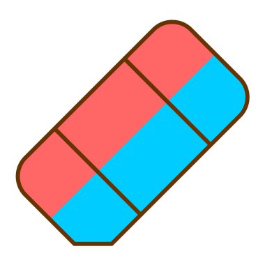 Silgi. Web simgesi basit illüstrasyon