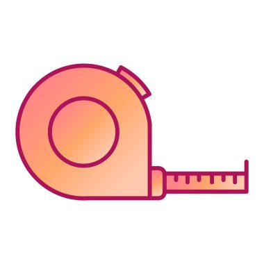 mezura simgesi. Web için rulet inşa vektör simgelerinin özet çizimi