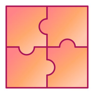 adet simge vektör çizim puzzle