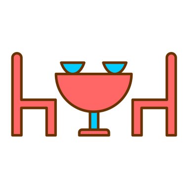 Restoran simgesi vektör illüstrasyonu