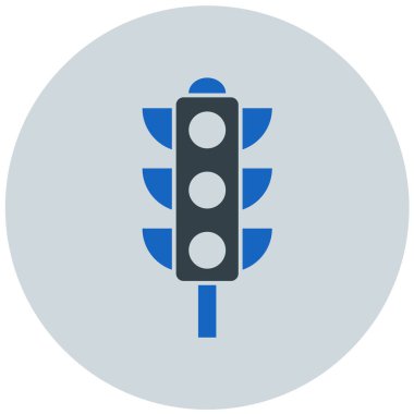 Trafik ışıkları düz vektör simgesi