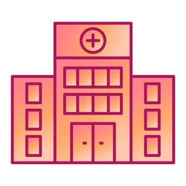 Hastane binası ikon vektör illüstrasyonu
