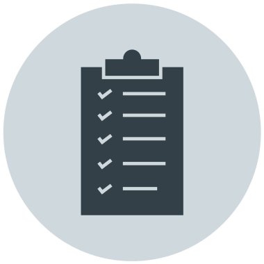 Kontrol listesi. Web simgesi basit illüstrasyon