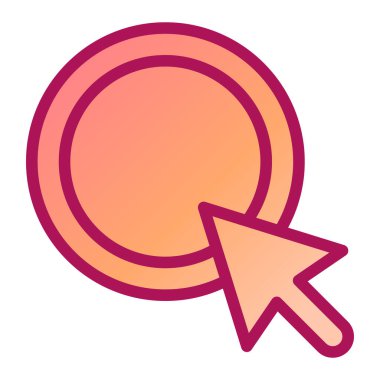 imleç ok çizgi vektörü simgesi