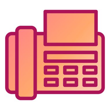 faks. Web simgesi basit illüstrasyon