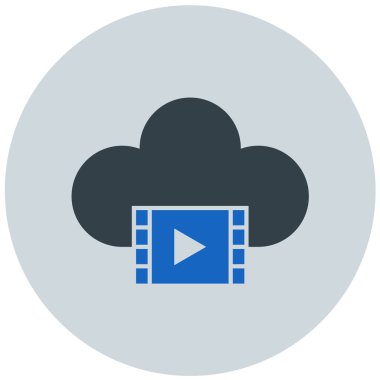 Bulut. Web simgesi basit illüstrasyon