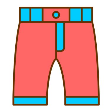 şort simgesi, basit illüstrasyon