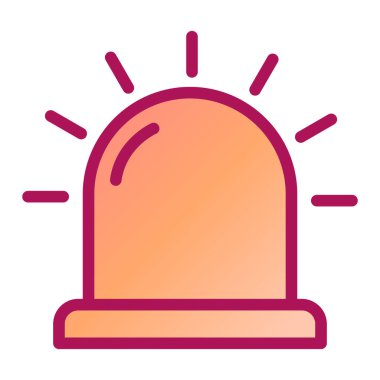 Alarm siren simgesi vektör illüstrasyonu