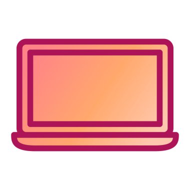 Dizüstü bilgisayar simgesi vektör çizimi