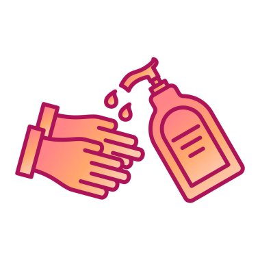 Sabun köpüklü el, vektör çizimi