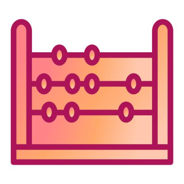 Abaküs. Web simgesi basit illüstrasyon