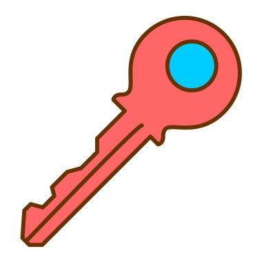 Anahtar simgesi vektör illüstrasyonu