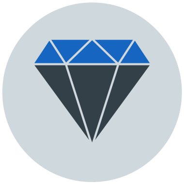 Elmas. Web simgesi basit illüstrasyon