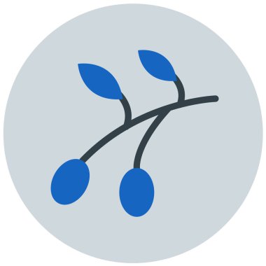 Kiraz. Web simgesi basit illüstrasyon